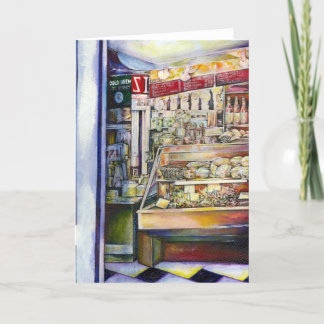 Koud Brew in een Hot Deli Feestdagen Kaart