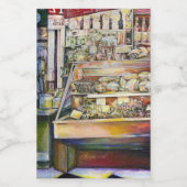 Koud Brew in een Hot Deli Voedselcontainer Etiket (Enkel label)