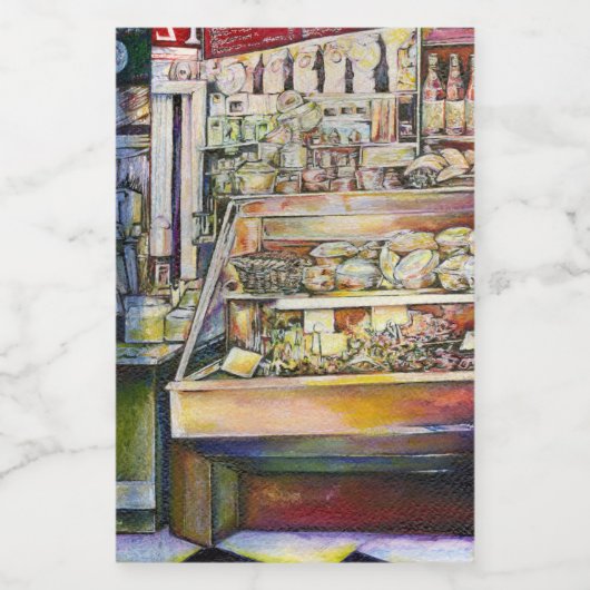 Koud Brew in een Hot Deli Voedselcontainer Etiket (Enkel label)