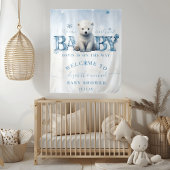 Koud buiten Baby shower welkom Wandkleed