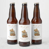 Koud buiten Beer Teddy Bear Baby shower Bier Etiket (Flessen)