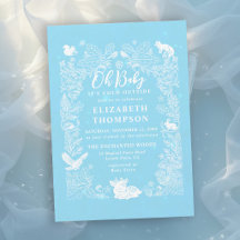Koud buiten bosdieren winter baby shower