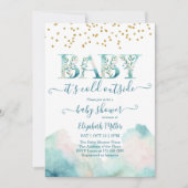 Koud Buiten geslacht Neutraal Baby shower Uitnodig (Voorkant)