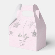 Koud Buiten Glitter Sneeuwvlokken Roze Baby shower