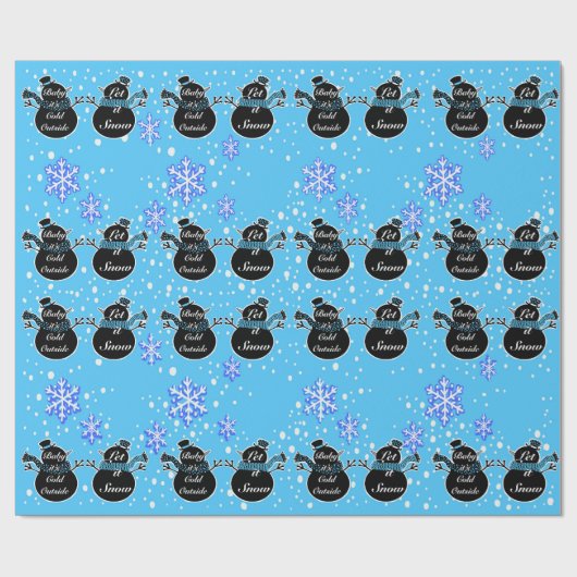 Koud buiten hemelsblauw inpakpapier (Vlak)