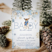 Koud Buiten Herten Winter Baby Jongen Douche Kaart