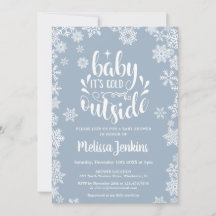 Koud buiten jongen winter baby shower alles in een