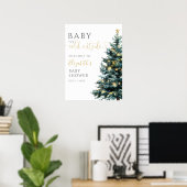 Koud Buiten Kerst Baby shower Welkomstbord Poster (Thuiskantoor)