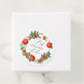 Koud Buiten Kerst Krans Winter Baby shower Bedankjes Labels (In situ)