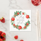 Koud Buiten Kerst Krans Winter Baby shower Servet (Insitu)