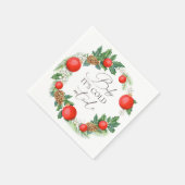 Koud Buiten Kerst Krans Winter Baby shower Servet (Hoek)