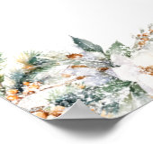 Koud Buiten Kleding Line Baby shower Welkom Poster (Hoek)