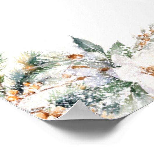 Koud Buiten Kleding Line Baby shower Welkom Poster (Hoek)