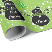 Koud Buiten Licht-Groen inpakpapier (Rol Hoek)