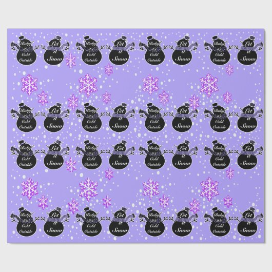 Koud Buiten Paarse inpakpapier (Vlak)