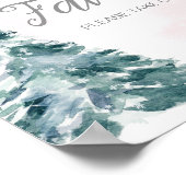 Koud buiten roze winter Baby shower gunsten Poster (Hoek)