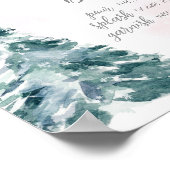 Koud Buiten Roze Winter Baby shower Moeder Osa Bar Poster (Hoek)