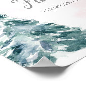 Koud Buiten Roze Winter Baby shower Voedsel Poster (Hoek)