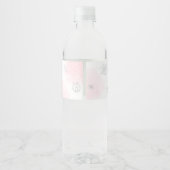 Koud Buiten Roze Winter Baby shower Waterfles Etiket (Achterkant)