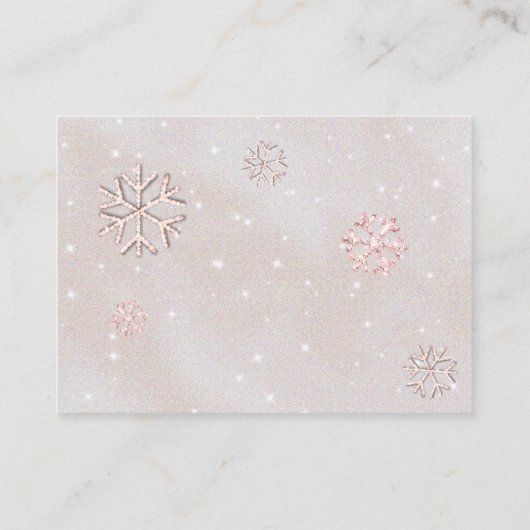 Koud Buiten Strass Glitter Luier Raffle Meisje Informatiekaartje (Achterkant)