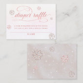 Koud Buiten Strass Glitter Luier Raffle Meisje Informatiekaartje (Voorkant / Achterkant)