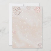 Koud Buiten Strass Glitter Meisje Baby shower Kaart (Achterkant)