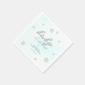 Koud Buiten Strass Glitter Winter Baby shower Servet (Hoek)