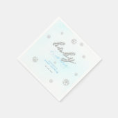 Koud Buiten Strass Glitter Winter Baby shower Servet (Hoek)