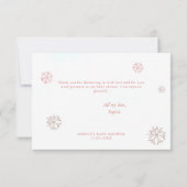 Koud buiten strass steentjes winter meisje Baby sh Bedankkaart (Achterkant)