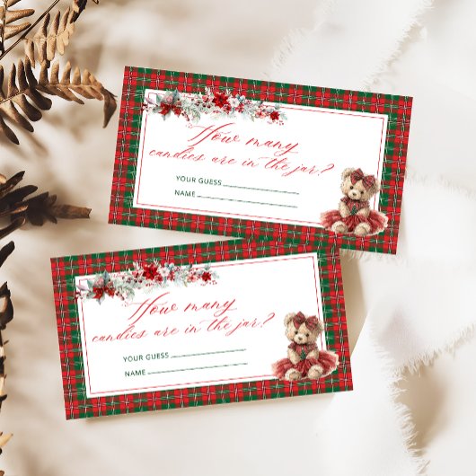 Koud buiten teddybeer hoeveel Snoepjes Informatiekaartje