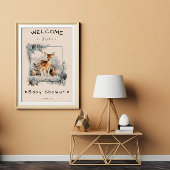 Koud Buiten Winter Animals Baby shower Welkom Poster