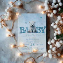Koud Buiten Winter Baby Shower Geslacht Neutraal