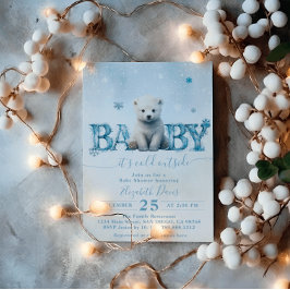 Koud Buiten Winter Baby Shower Geslacht Neutraal Kaart
