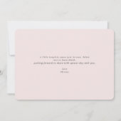 koud buiten winter Baby shower meisje Kaart (Achterkant)