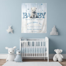 Koud buiten winter baby shower welkom
