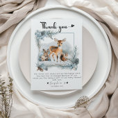 Koud Buiten Winter Bos Dieren Dank u Bedankkaart