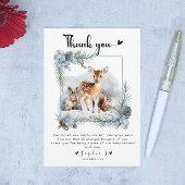 Koud Buiten Winter Bos Dieren Dank u Bedankkaart
