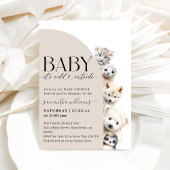 Koud Buiten Winter Dieren Baby shower Kaart