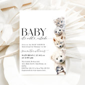 Koud Buiten Winter Dieren Baby shower Kaart
