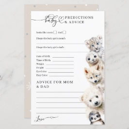 Koud Buiten Winter Dieren Baby shower spel