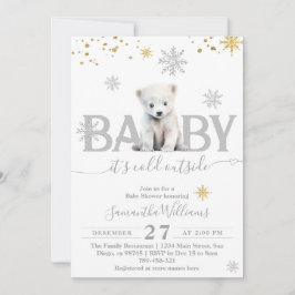 Koud Buiten Winter Geslachtsneutraal Baby shower Kaart