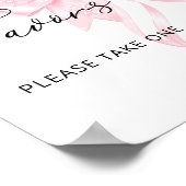 Koud Buiten Winter Roze Boog Baby shower Favoriete Poster (Hoek)