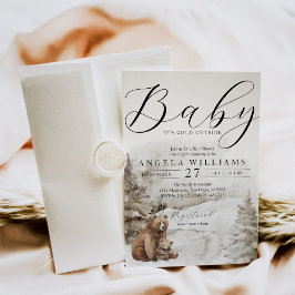 Koud buiten winterbos neutraal Baby shower Kaart