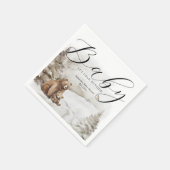 Koud buiten winterbos neutraal Baby shower Servet (Hoek)