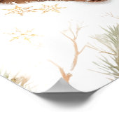 Koud Buiten Woodland Beer Winter Baby shower Poster (Hoek)