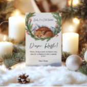 Koud Buiten Woodland Fox Winter Luier Raffle Informatiekaartje