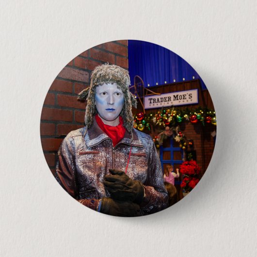 Koud-Button met verwarmde pincode Ronde Button 5,7 Cm (Voorkant)