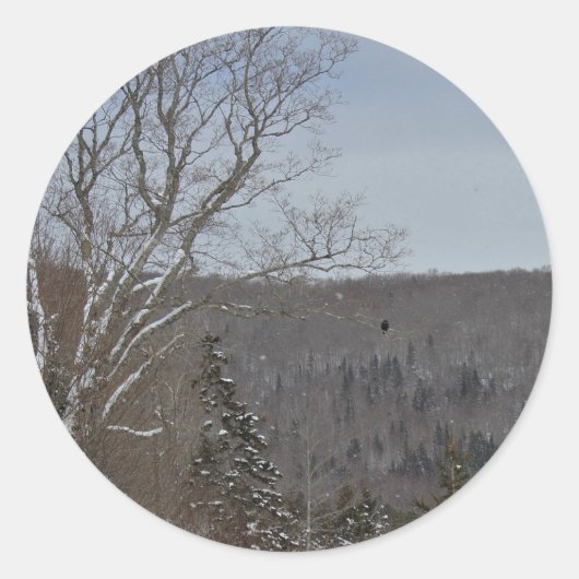 Koud en Eenzaam Ronde Sticker (Voorkant)