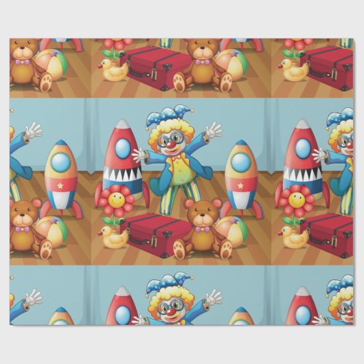 Koud- en speelgoedpapier cadeaupapier (Vlak)