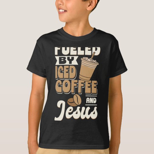 Koud gebrouwen koffie gestimuleerd t-shirt (Voorkant)